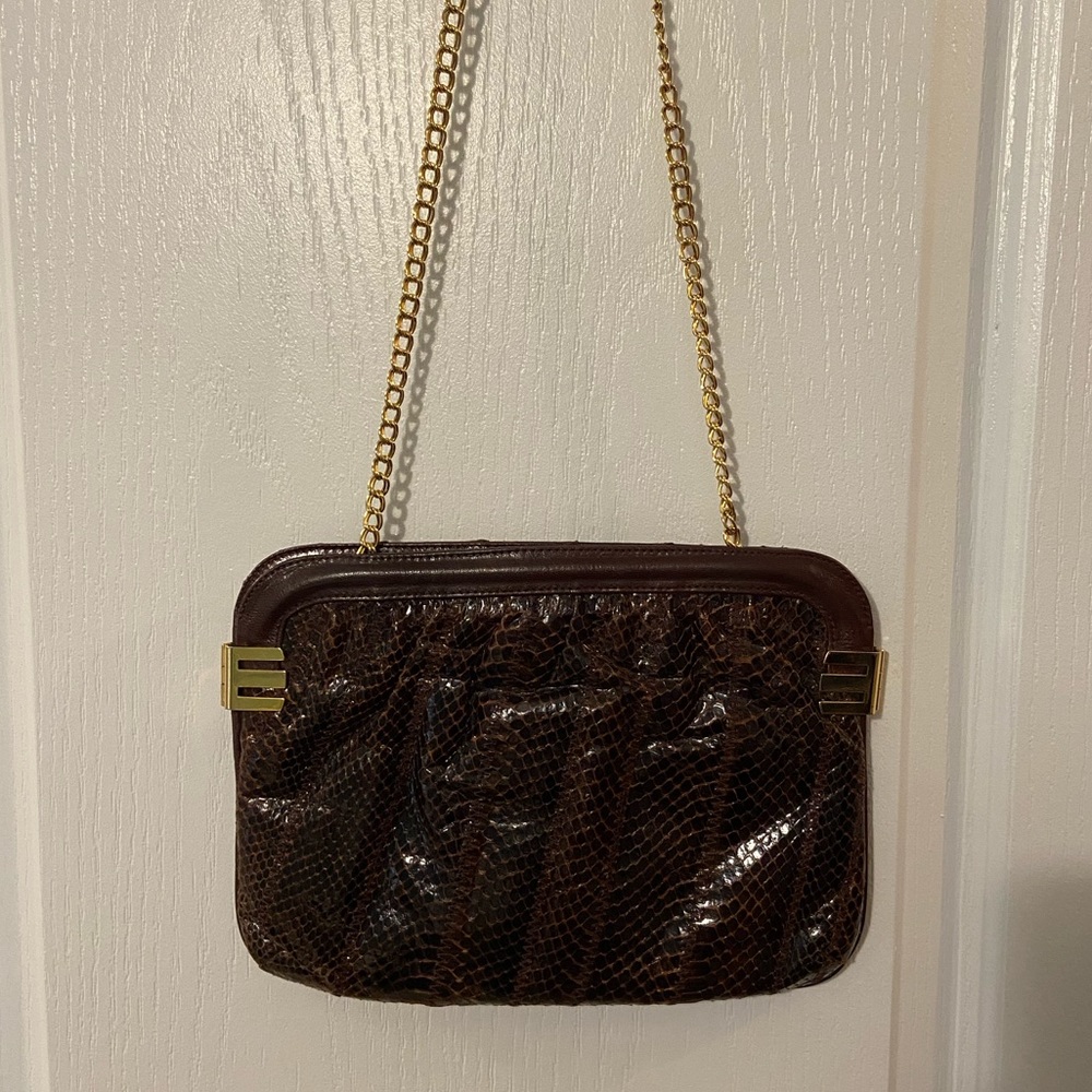 Vintage Authentic Snakeskin shoulder bag or clutch